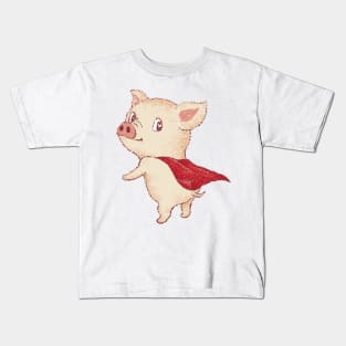 Cute pig Superhero Kids T-Shirt